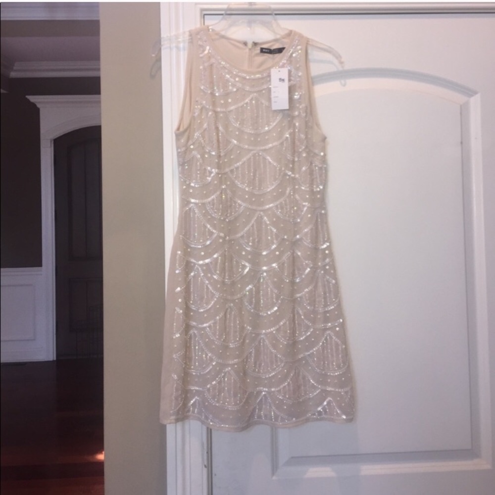 Nwt TFNC London Beaded Sequin Mini Dress small